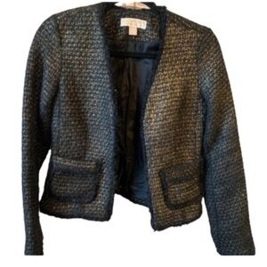 Michael Kors black and gold tweed jacket with pockets size 6
